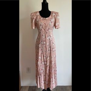 Cristin Stevens pink foral, long dress.